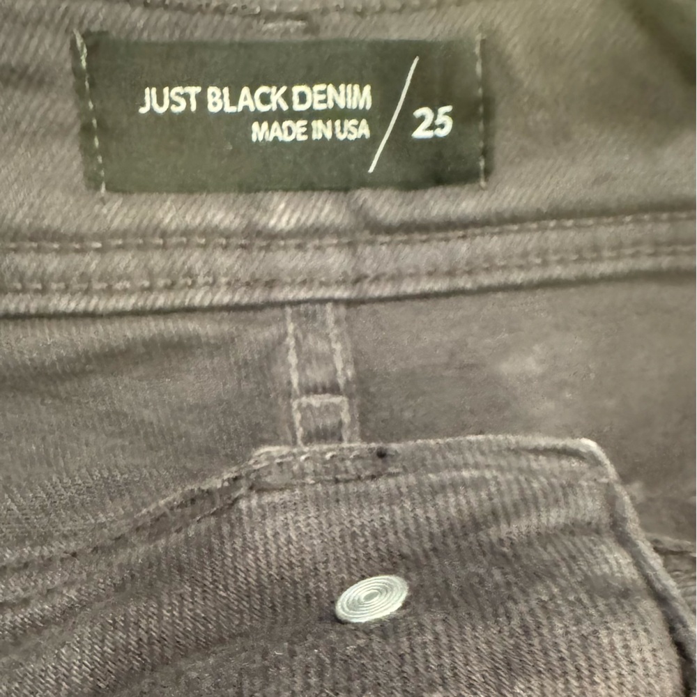 Women's Just Black Denim Gray The Nautical Way High Rise Wide-Leg Raw Hem Sz 25 - Picture 5 of 7